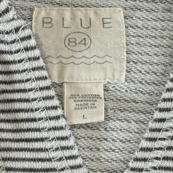 Blue 84 Alabama Crimson Tide Striped Hoodie Pullover V Neck Pocket Women's L - Picture 5 of 8